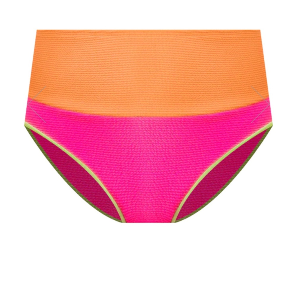 DO NOT DISTURB NEON COLOR BLOCK BIKINI BOTTOMS- Medium, worn 1x
